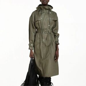 NWT! Zimmermann Lucky military Anorak Coat Size US 4 RRP $1350 Missing Belt